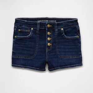 American Eagle AE Next Level High-Waisted Denim Short Short